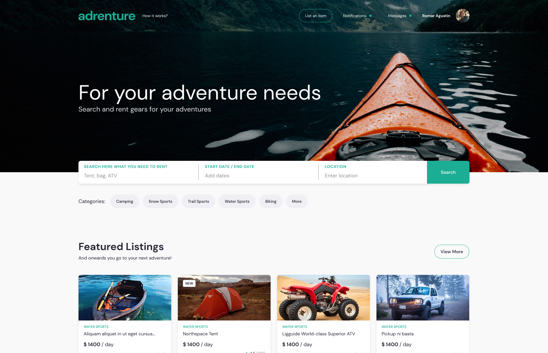 Example of Premium 5 Page Website Design