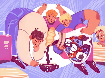 Filtering Information article blog illustration coffee design design studio design thinking designers digital art digital illustration filter graphic design illustration illustrator information people procreate illustration teamwork tubik blog user experience ux design