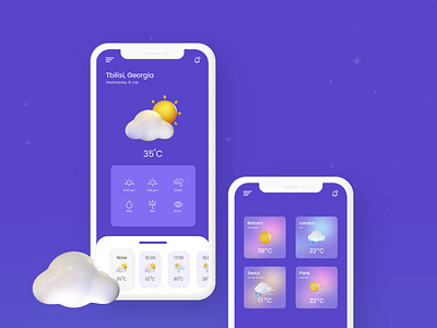 Weather app design adobe xd design mobile design ui ui design ui elements uiux design ux ux design weather weather app weather app ui weather forecast weather ui web design