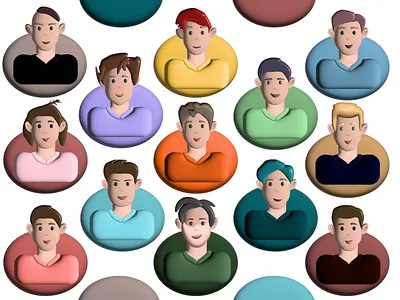 3D Avatars Designs 3d design graphic design illustration vector