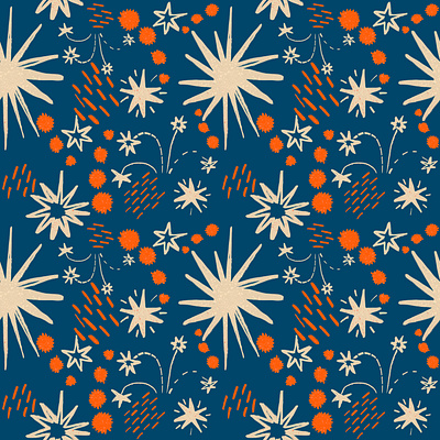 Spark pattern blue designpattern design pattern print spark stars surfacedesign