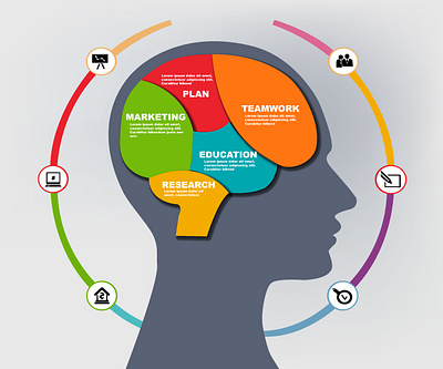 Vector Human Face Infographics abstraktní pozadí design face graphic design ilustrace infographic pozadí ui vektor