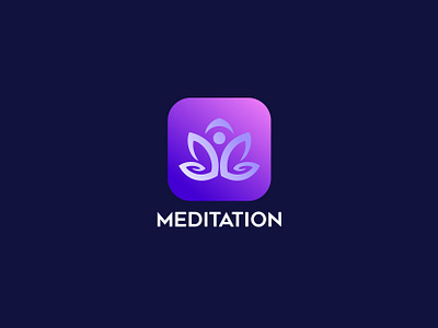 Meditation logo brand branding design icon illustration lettering logo meditation minimal ui vector yoga