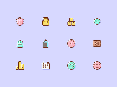 Marshmallow icons - new stuff basic cartoon design draw figma graphic design icon iconography icons icons pack illustration marshmallow sketch ui vector