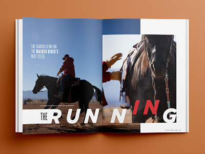 In the Running Spread education equine horse magazine print spread texas tech typography