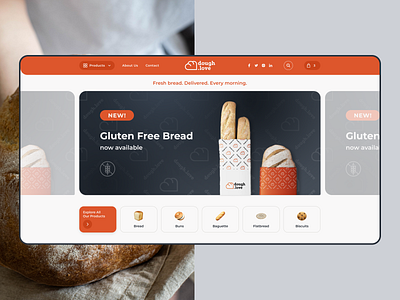 Dough.Love Bakery bakery bread delicious design e commerce ecommerce food product shop store ui ui design ux ux design webdesign website