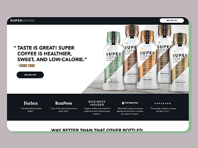 Super Coffee Landing Page advertising design graphic design landing page meta ui