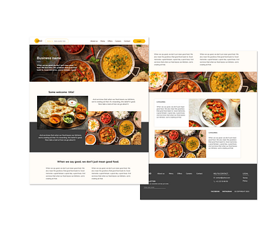 Indian restaurant website design - about page branding colors design graphic design icon illustration logo typography ui ux vector