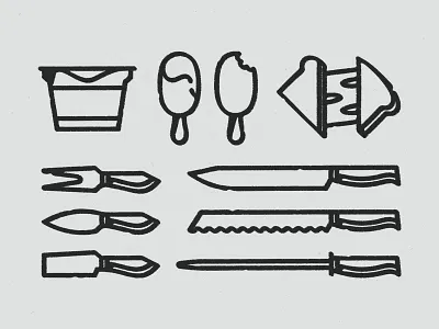 Dairy creamery dairy geometry grilled cheese ice cream icon illustration line yogurt