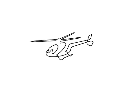 Helicopter air branding creative flat hawaii helicopter icon illustration inspiration line logo logo design logo designer mark minimal modern single line tour travel vector