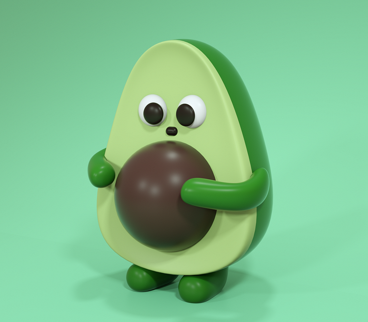 3D Avocado by Ana Miminoshvili on Dribbble