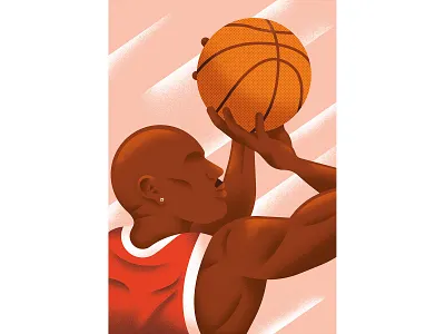 Match Point - Michael Jordan 23 basketball daniele simonelli dsgn illustration jordan michael jordan portrait texture vector