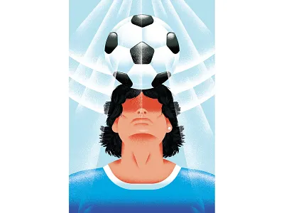 Match Point - Maradona daniele simonelli dsgn football illustration maradona soccer soccer player texture vector