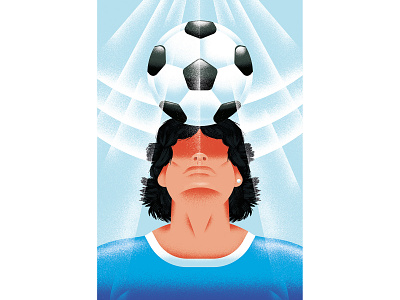 Match Point - Maradona daniele simonelli dsgn football illustration maradona soccer soccer player texture vector