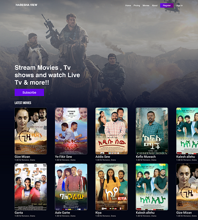 Movie streaming movies streaming ui ux website