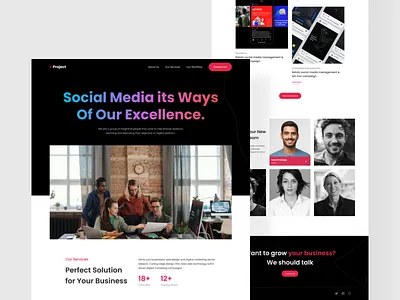Digital Marketing Landing Page agency company design digital marketing landing page marketing ui ui ux uidesign user interface ux web design website
