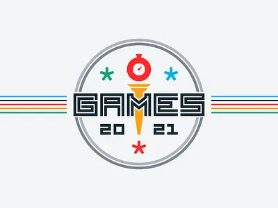Fastly Games branding colorful games logo olympics rainbow retro typography vintage