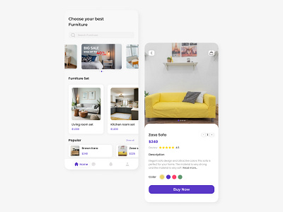 Furniture Mobile App app design furniture furnitureapp mobile mobileapp ui uiux ux