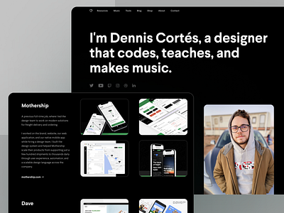 New Personal Website 2021 branding dark design designer minimal music personal photography portfolio product design resources semplice type typography ui ux ux design web design website