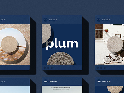 Plum Carpet system expression brand identity branding logotype system design