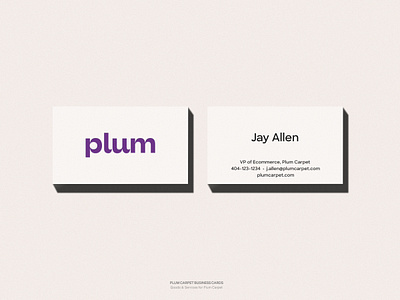 Plum Carpet business cards business card logo logotype print design wordmark