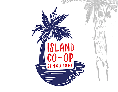 Island Co-op art branding design digital graphic design illustration logo
