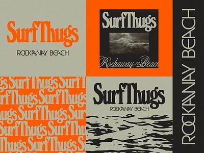 Surf Thugs III band beach lettering merch music poster punk rockaways surf type windsor