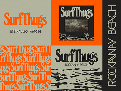 Surf Thugs III band beach lettering merch music poster punk rockaways surf type windsor