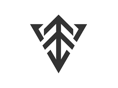 Arrow Tree Logo adventure arrow gear minimalist mountain outdoor pine shop tactical tree triangular