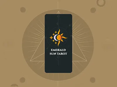 Emerald Sun Tarot 3d animation app art branding design graphic design icon illustration logo motion graphics ui vector
