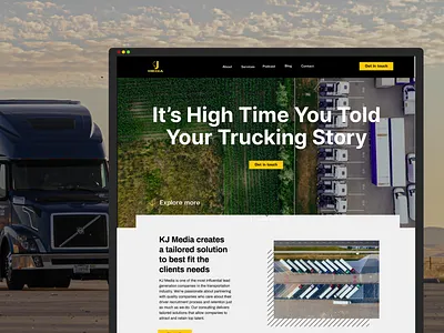 KJ Media Website Design blog data marketing podcast ui web design website wordpress yellow