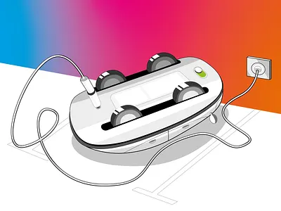 Apple car charging illustration adobe illustrator design graphic design illustration vector