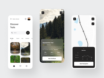 Mohtrails app branding design graphic design illustration logo research typography ui ux