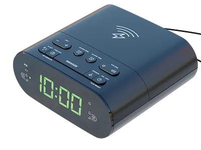 Alarm Clock and Wireless Charger 3d alarm blender charger clock wireless