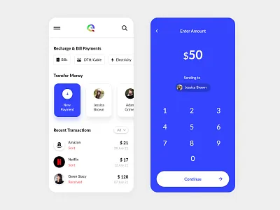 Online Payment Mobile App UI adobe xd adobexd app layout best best design clean ui design dribbble best shot graphic design ui