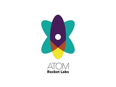ATOM Rocket Labs branding graphic design logo