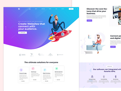 Startup your business creative header hero landing page creator site builder slider template theme webdesign website webtemplate