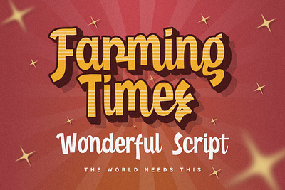 Farming Times - Wonderful Script font scriptfont typeface typography