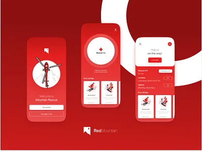 RedMountain Project app branding design logo ui ux