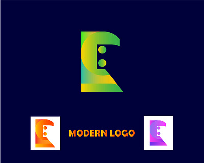 MODERN LOGO DESIGN blou branding colorful design dribbble graphic design green illustraion logo logo design modern modern logo print project social media design typhograpy yallow