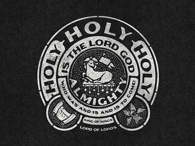 HOLY HOLY HOLY aaron brink agnes dei badge bible catholic christian distressed god jesus lamb of god orthodox protestant reformed revelation squamish