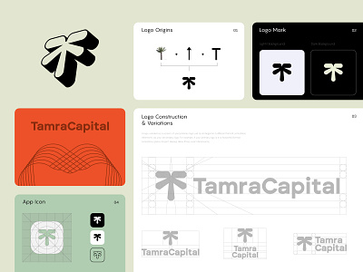 TamraCapital Final Logo brand brand book brand guide brand presentation branding capital guidelines identity logo logo slides logomark minimal palm logo tech typography