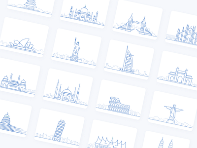 City illustrations adobe art city design dubai graphic graphic design illustration illustrator india istanbul lineart monuments mumbai rome statue of liberty tajmahal ui vector world map