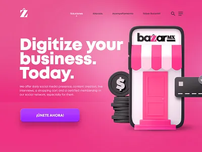 Bazar MX animation branding illustration ui website