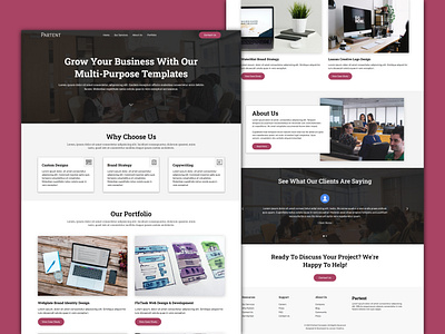Partent - Multipurpose Website Template agency business css digital agency html html template service business ui design ux design web design web development website website template