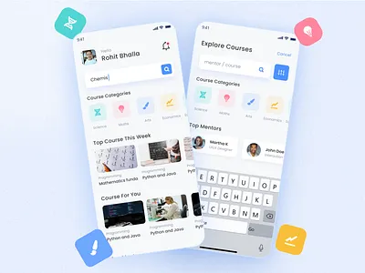 Education App Design app design e learning education app learning app mobile app online courses online education app online study students app study app design uiux uiuxdesign