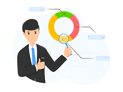 Statistics and analytics 2d analytics art branding business design drawing dribbble flat illustration man statistics texture vector website