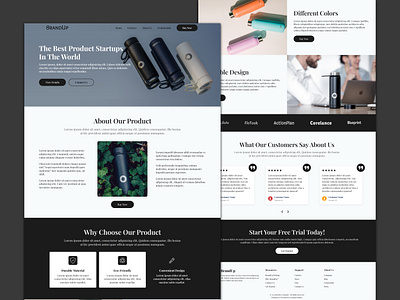 BrandUp - Startup Website Template business css ecommerce html html template startup startup website ui design ux design web design web development website template