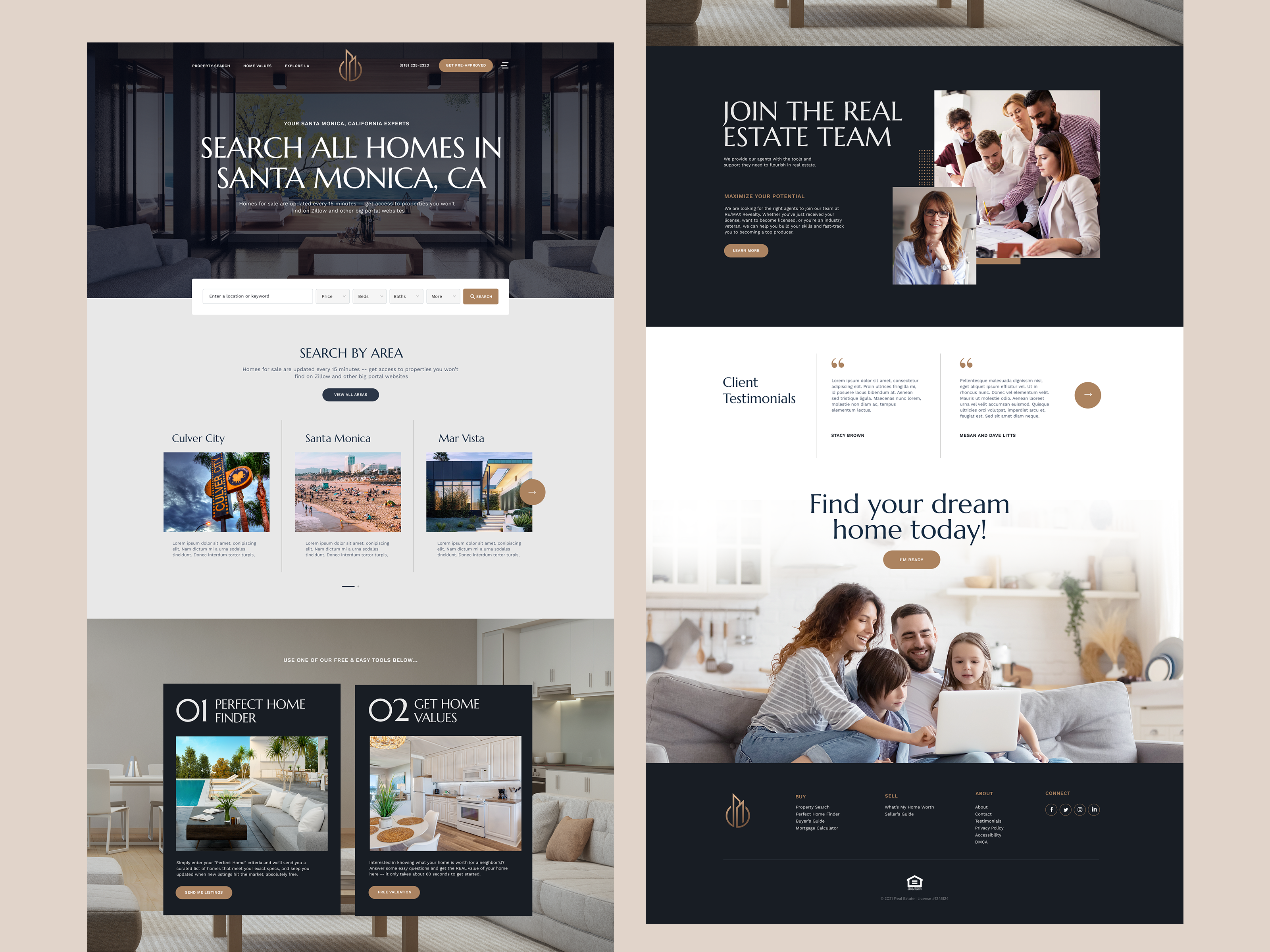 Example of Real Estate Home page