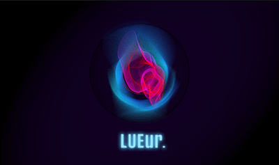 Lueur Logo blending blur branding fire graphic design logo neon water